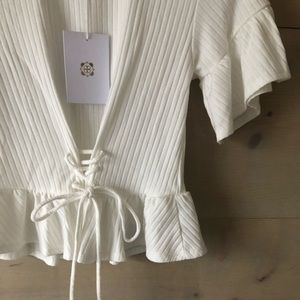 WAYF Dalton Peplum Corset top